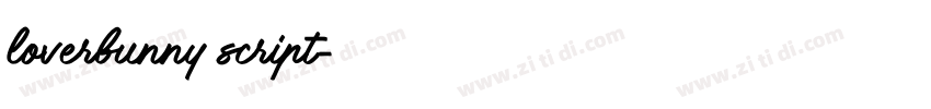 loverbunny script字体转换